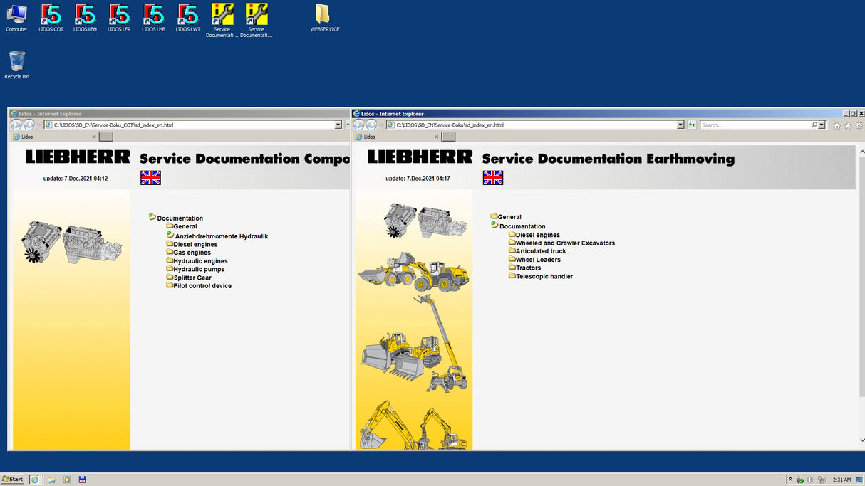 Liebherr Lidos Offline 12_2021 Parts and Service Manuals
