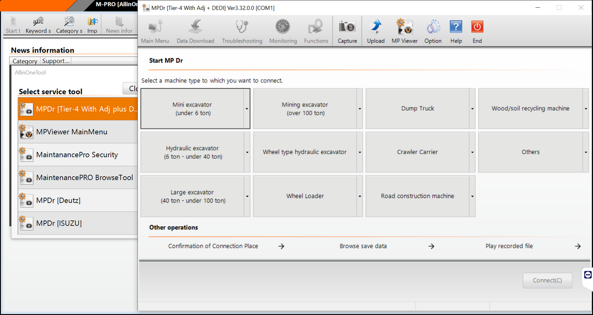 HITACHI "EXTENDED" AIOTOOL 3.13 + MPDR 3.32 + MPSecurity + MPDR DEUTZ/ISUZU/TOYOTA/YANMAR EDITIONS