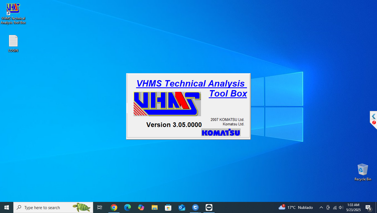 Komatsu VHMS Technical Analysis Tool Box 3.05