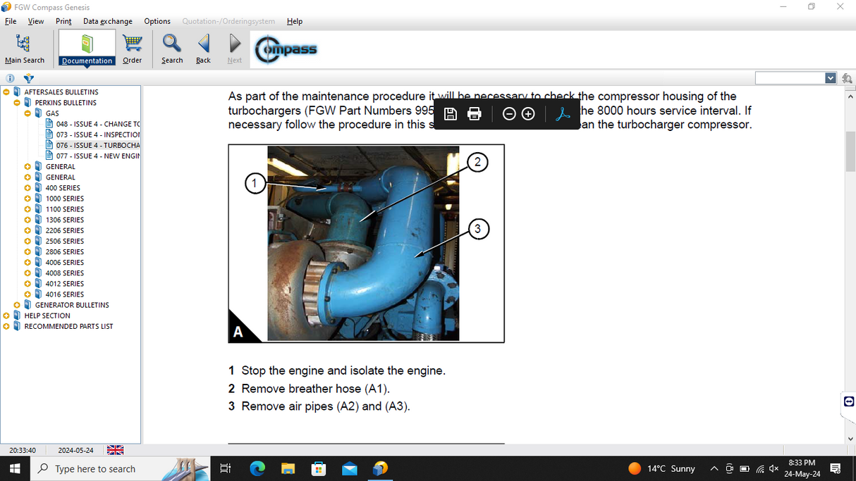 FG Wilson Compass Genesis 2014A — Genset Parts Catalogue