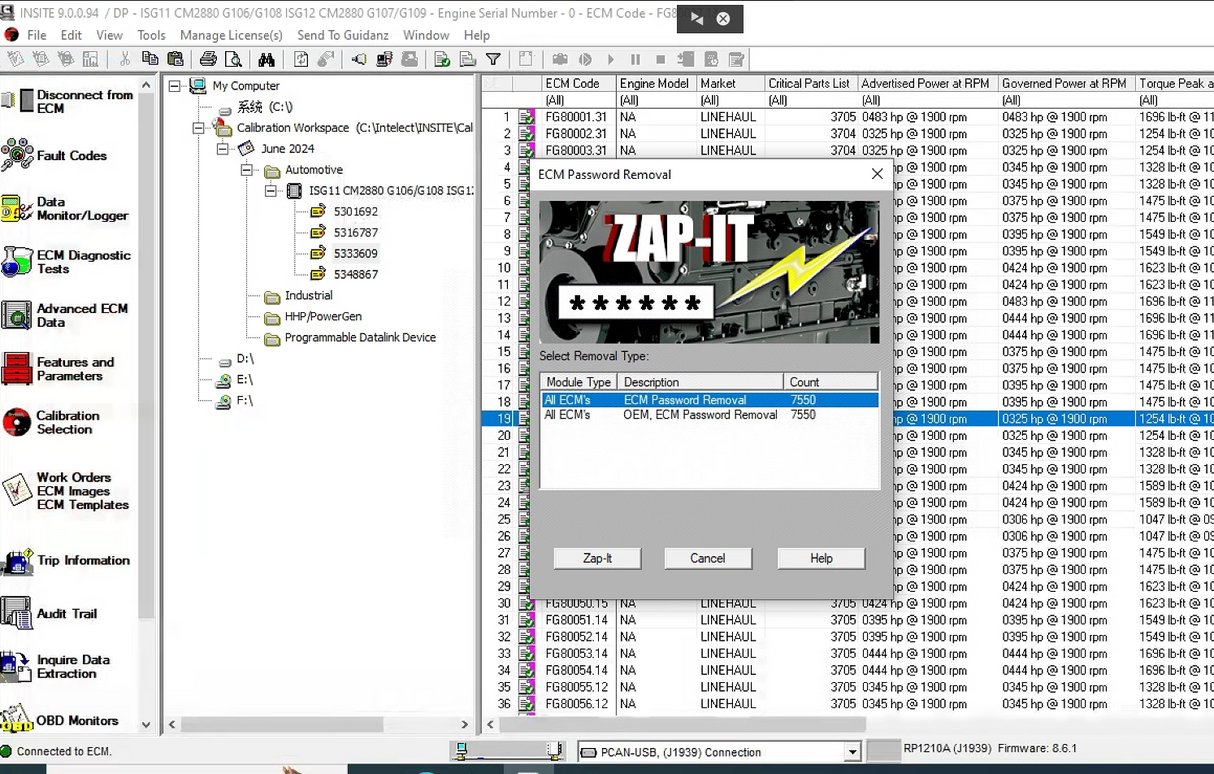Cummins Insite 9.3 PRO + Fleet Cals + Zap It + Incal Online 2026