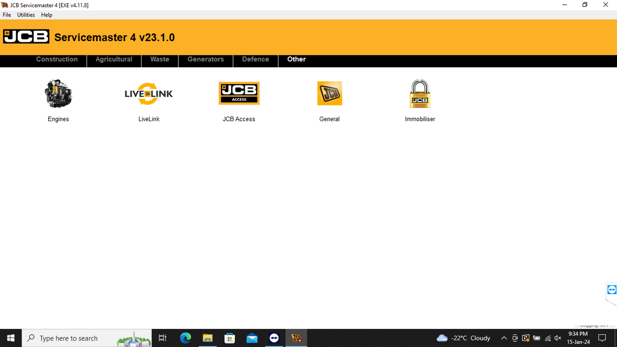 JCB ServiceMaster + SECURITY UNLOCK KG β software interface screenshot 9