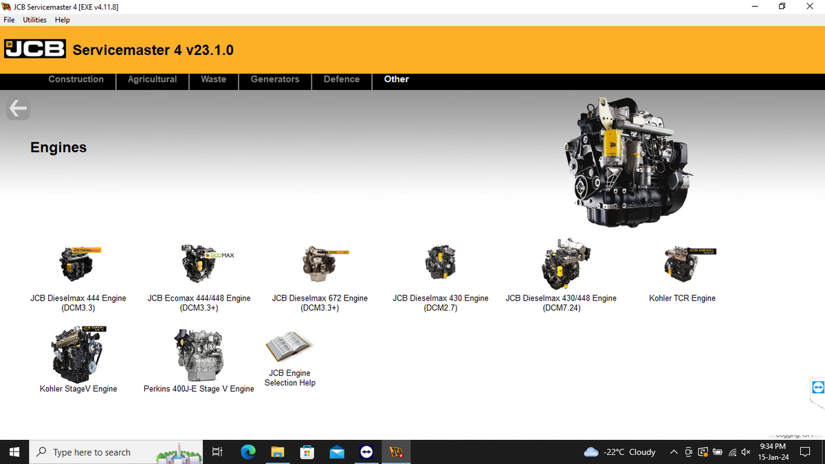 JCB ServiceMaster + SECURITY UNLOCK KG β software interface screenshot 10