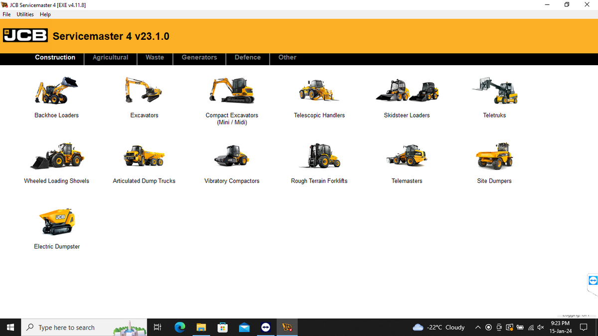 JCB ServiceMaster + SECURITY UNLOCK KG β software interface screenshot 4