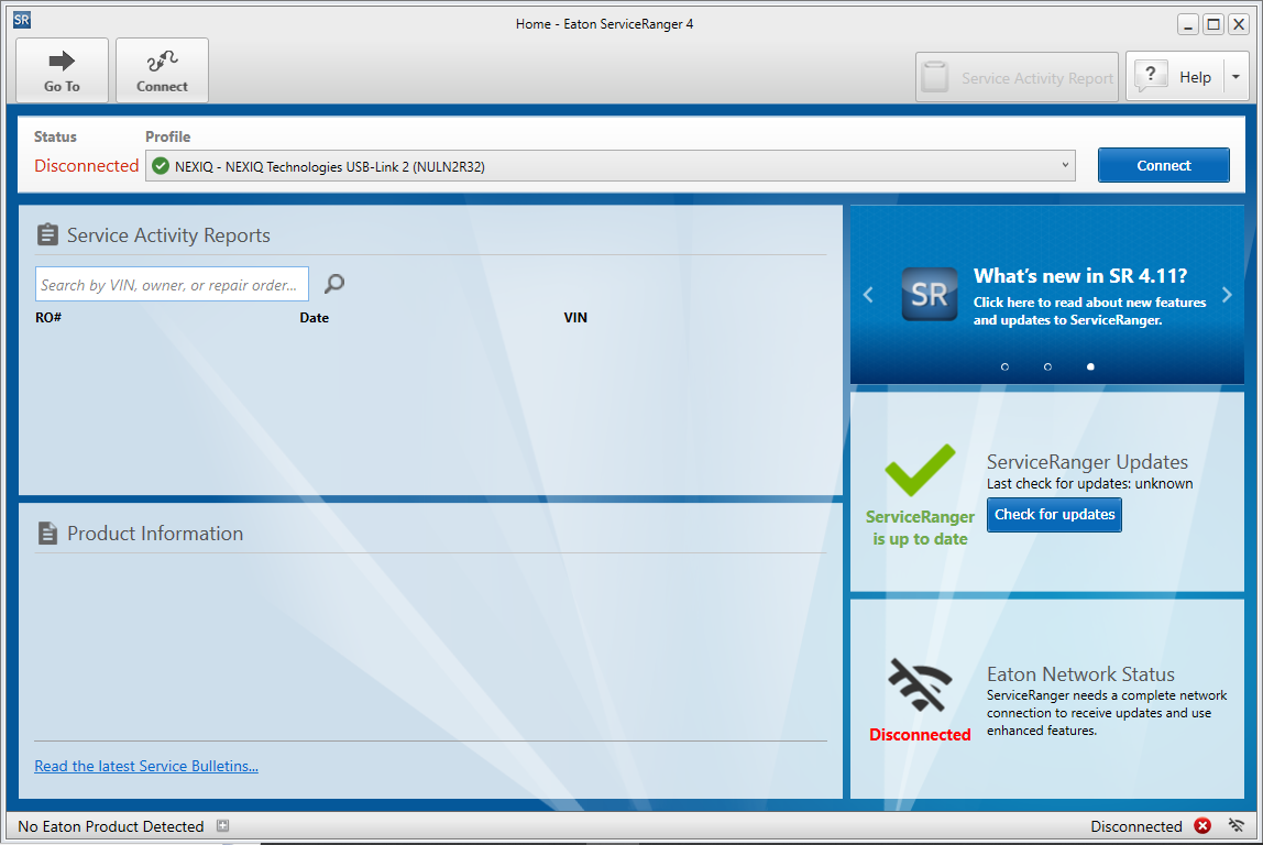 EATON Service Ranger 4.13 Engineering Level — software interface screenshot 2