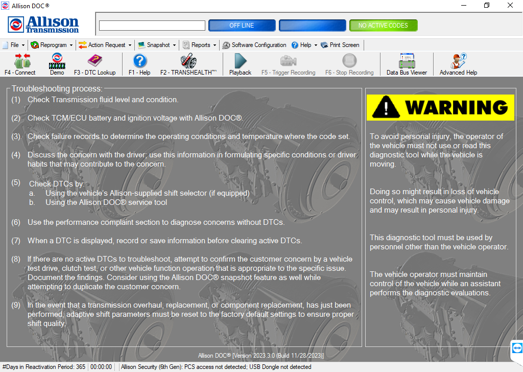 Allison Doc Premium 2024 Diagnostic Software Full Version Gen 5 Data Files 11.2024