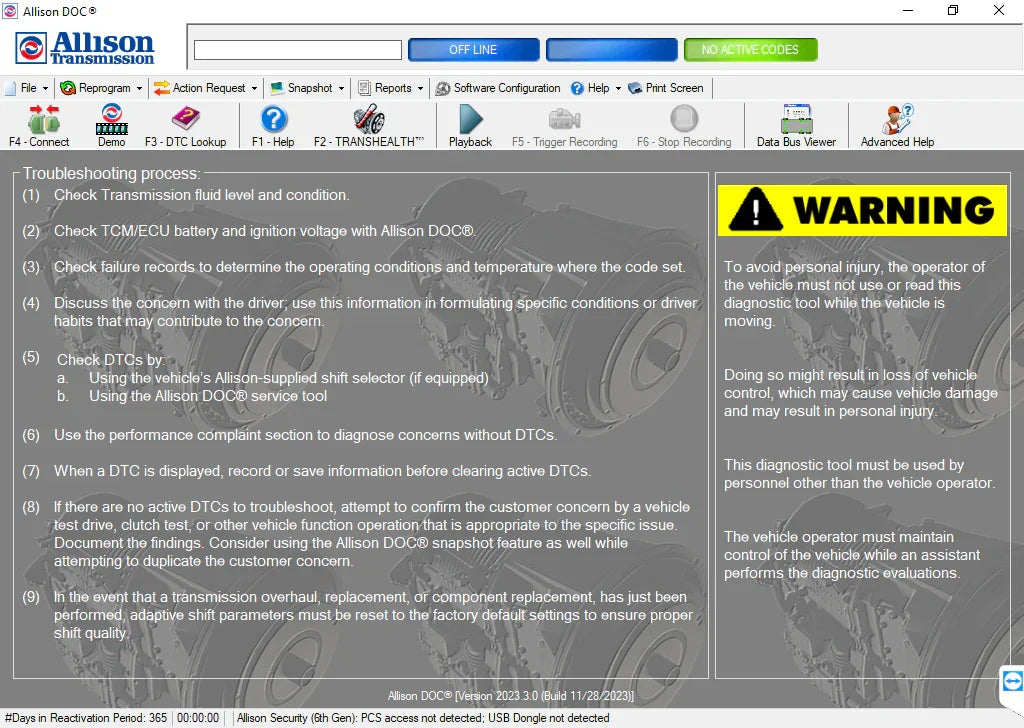 Allison Doc Premium 2024 Diagnostic Software Full Version Gen 5 Data Files 11.2024