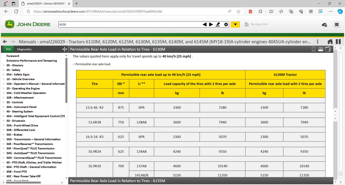 John Deere Service Advisor 5.4.84 — software interface screenshot 4