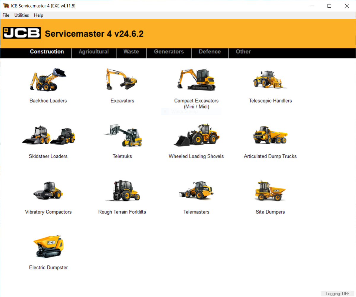 JCB ServiceMaster + SECURITY UNLOCK KG β software interface screenshot 2