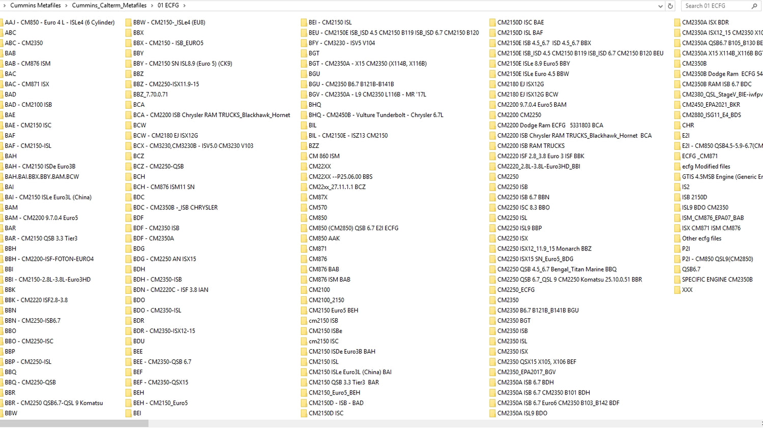 Cummins METAFILES 52GB ECFG E2M SCREEN CBF Config & Delete FILES Update 04.2022