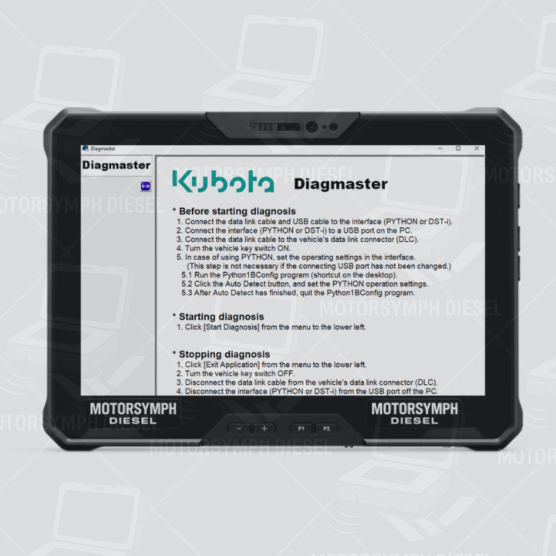 KUBOTA DIAGMASTER Level 9-6 + DATABASE KUBOTA 24.06 & TAKEUCHI 23.11 & DIECI 4.1 & NONSELF 24.02 & MANITOU 25.02 & MERLO 19.10 & CARRIER 24.05 & BOBCAT 4.3.1 & CNH 24.08