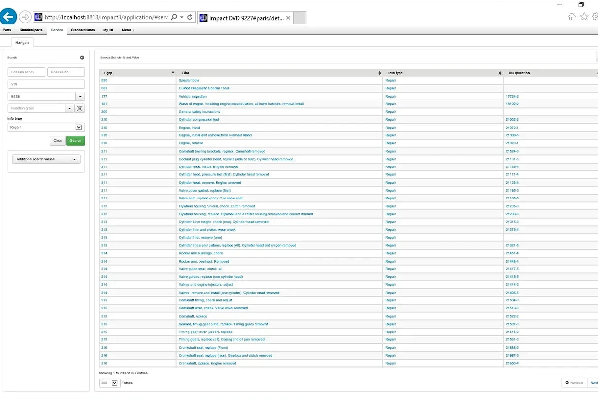 Volvo Impact EPC 2024 Europe — Truck & Bus Parts Catalog & Manuals