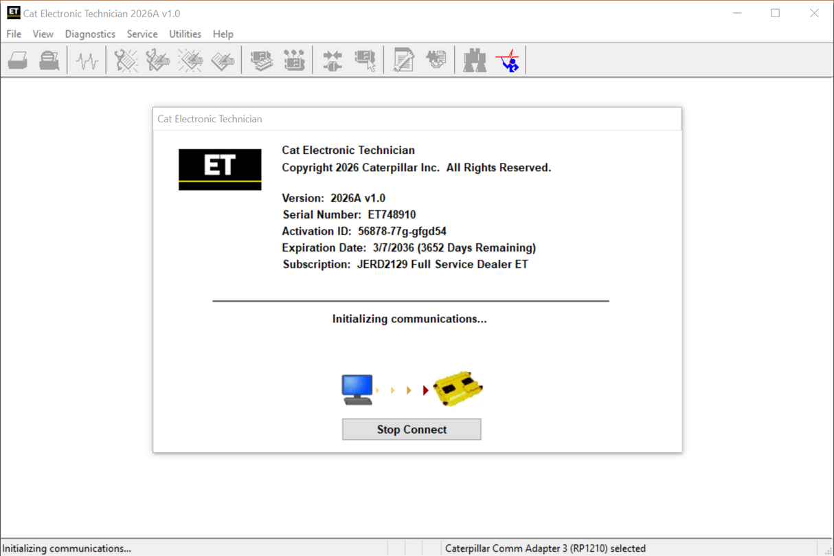 CAT ET 2026A FULL SERVICE DEALER + FACTORY PASSWORD