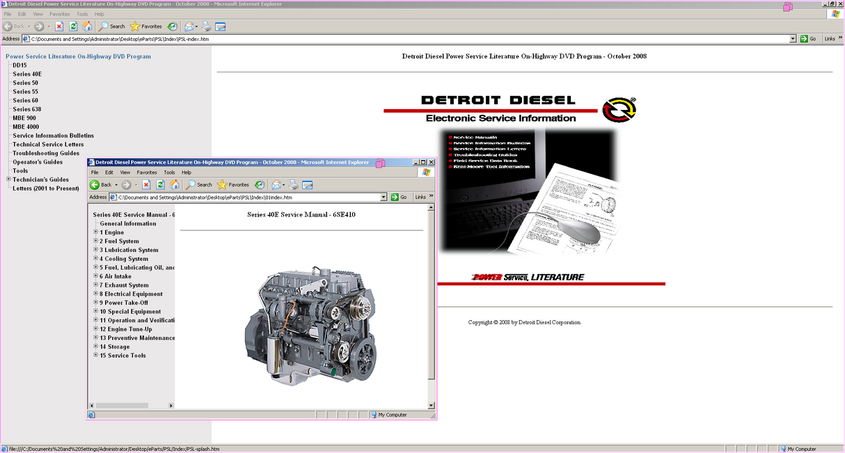 Detroit Diesel Power Service Literature Off-Highway