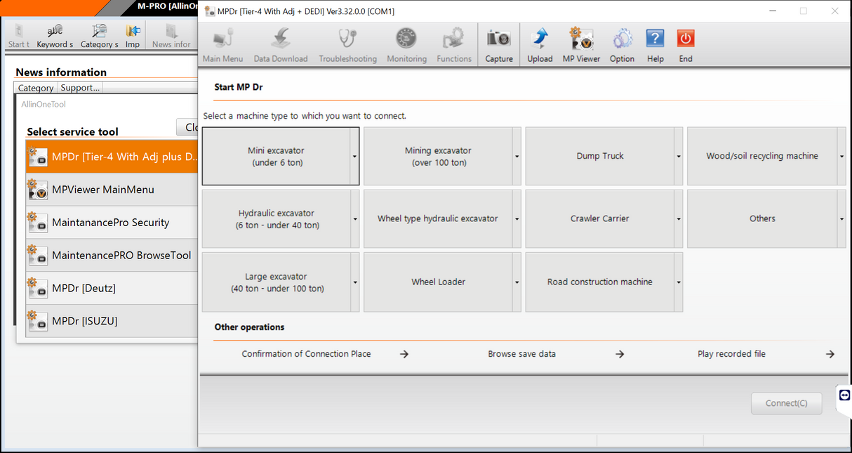 HITACHI "EXTENDED" ALL IN ONE TOOL 3.13 + MPDR 3.32 + MPSecurity + MPDR DEUTZ/ISUZU/TOYOTA/YANMAR EDITIONS