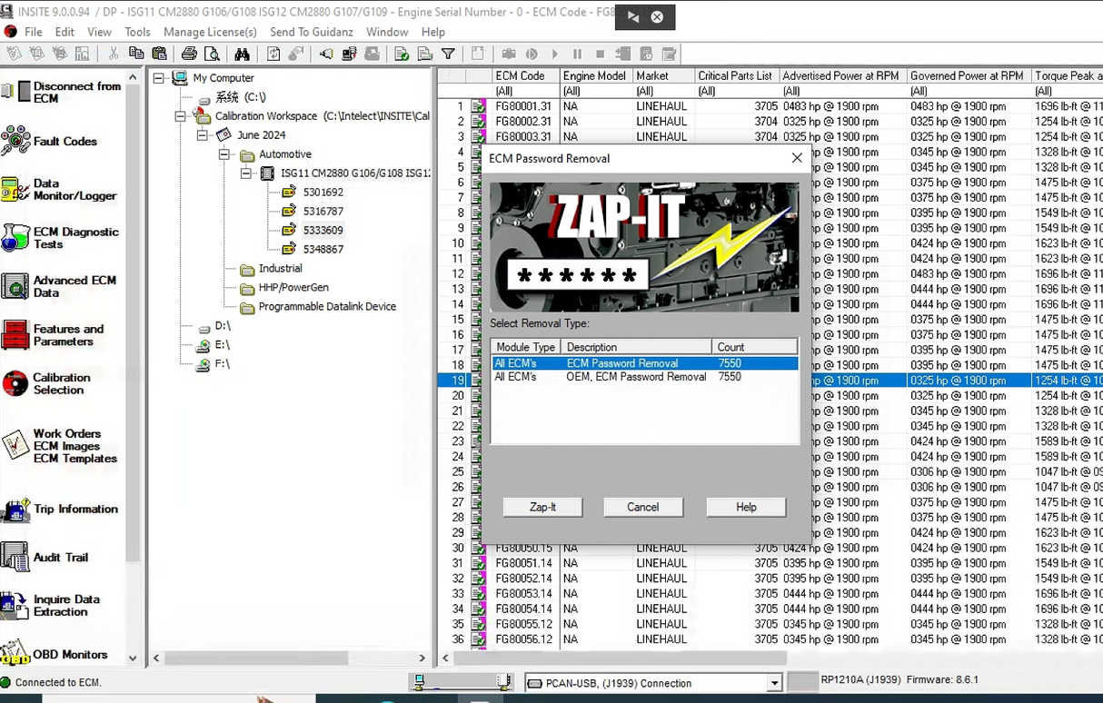 Cummins Insite 9.0 PRO + Fleet Cals + Zap It + Incal Online 2024