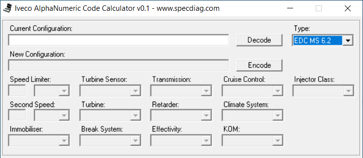 IVECO ALPHANUMERIC CODE CALCULATOR