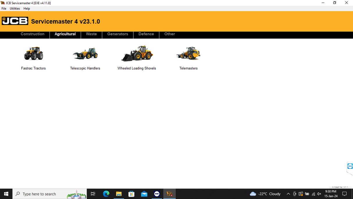 JCB Diagnostic Software Service Master 4 v23.1.0 (2023)