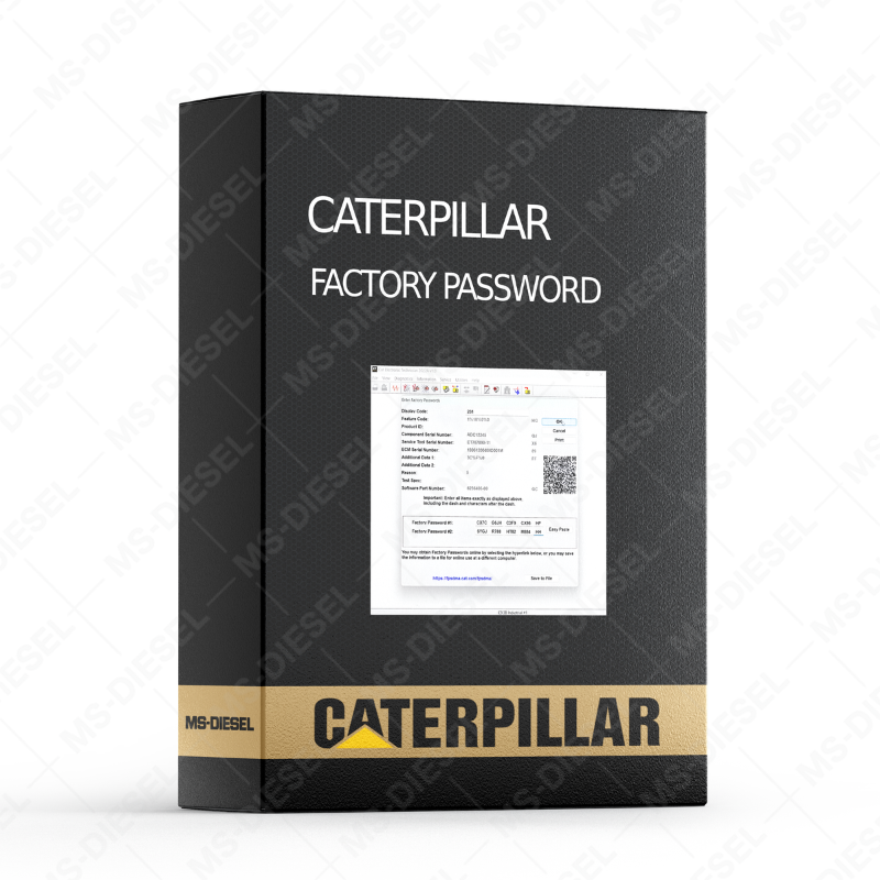 Caterpillar 18/10-Digit
Password - One-Time
Service