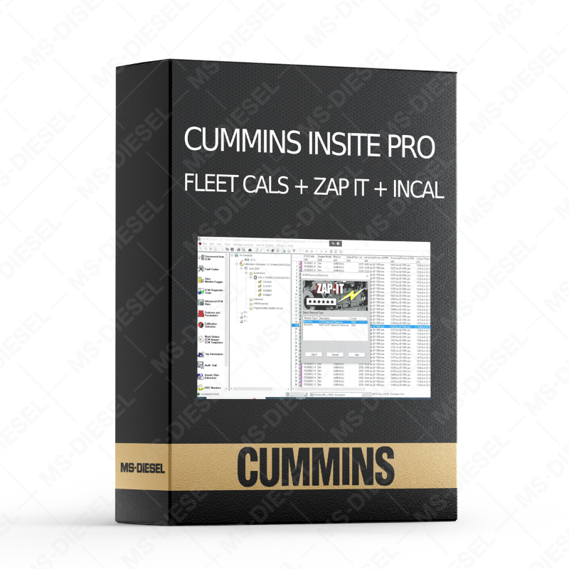 Cummins Insite 9.0 PRO + Fleet Cals + Zap It + Incal Online 2025