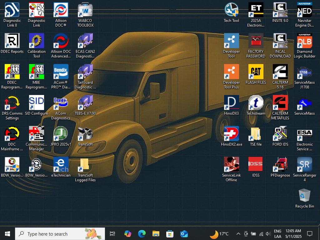 All truck diagnostic software compatible with Nexiq USB Link  [25 Programs]