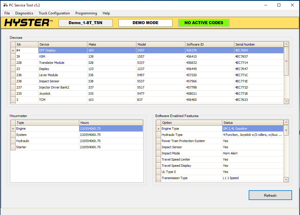 Hyster Diagnostic Program PC Service Tool v5.2 2023