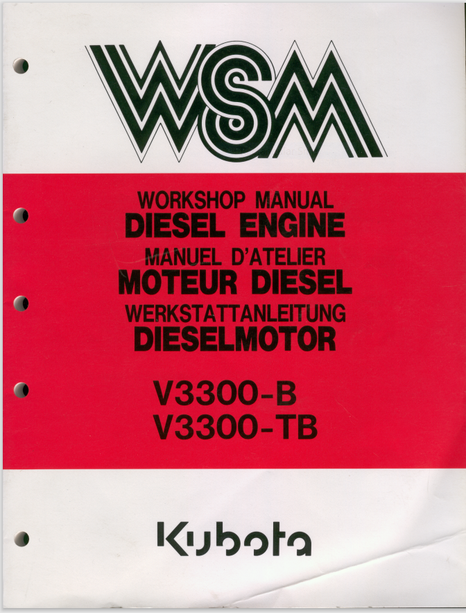 Kubota Engines Shop Manual & Parts Catalog