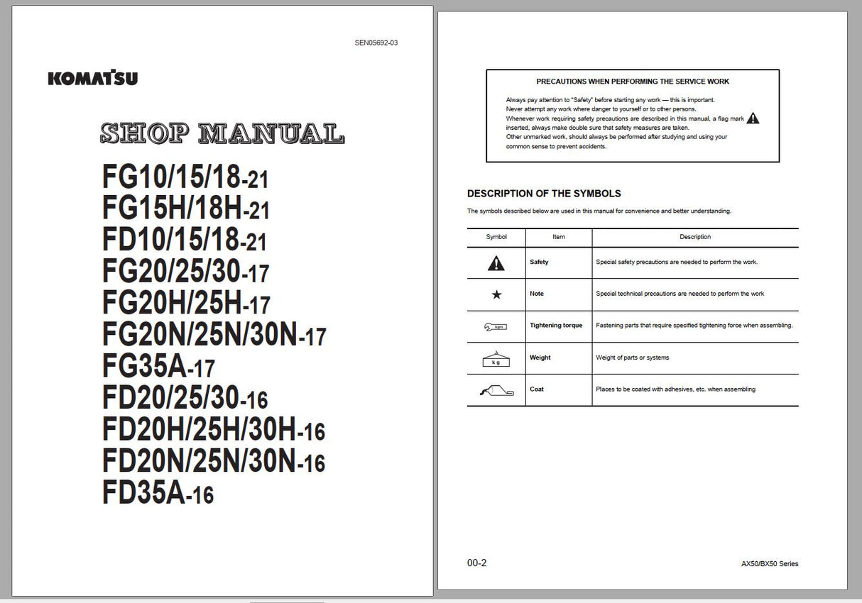 Komatsu Forklift 11.6 GB PDF Updated 2022 All Model Shop Manuals, Service Manual DVD