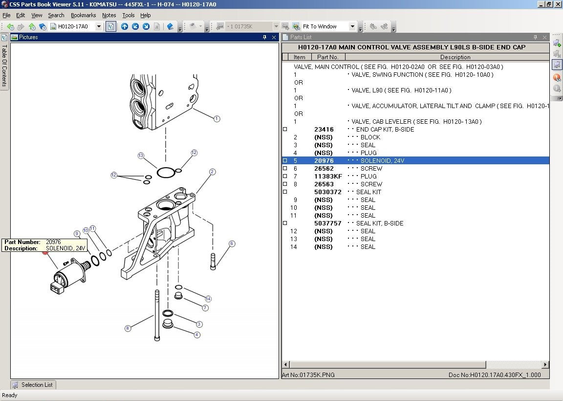 Komatsu Linkone CSS-NET Parts Viewer 5.11 02.2022 JAPAN + EUR + USA Spare Parts Catalog