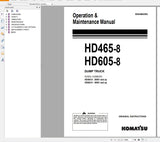 Komatsu Mining Dump Trucks 3.75 GB PDF Updated 2022 Shop Manuals, Operator & Maintenance Manual