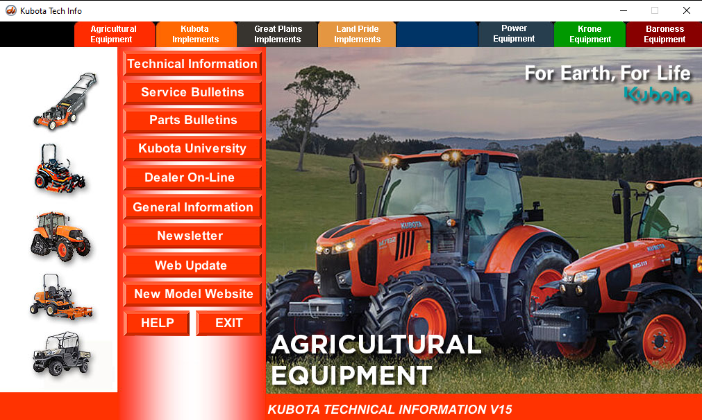 Kubota & Krone Agricultural Machinery Technical Information (Workshop Manual, Parts Manual, Service Information)