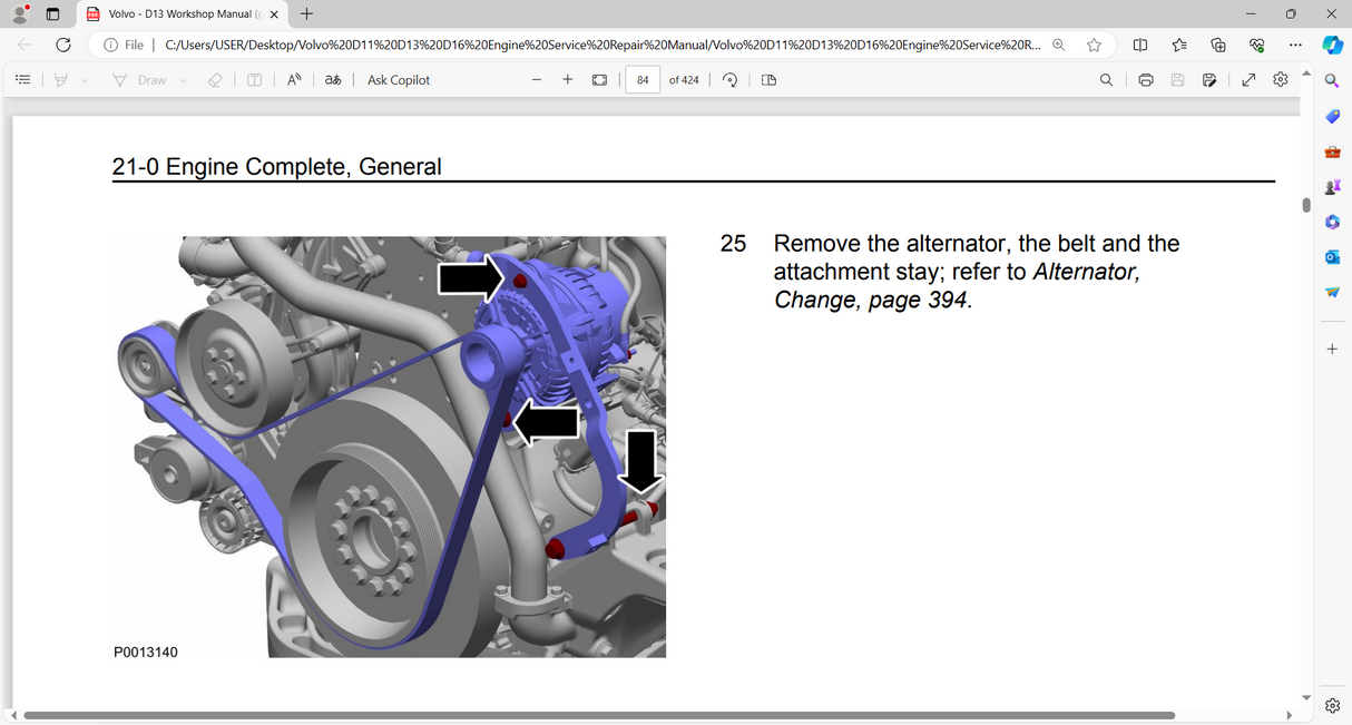 Volvo D11 D13 D16 Engine Service Repair Manual