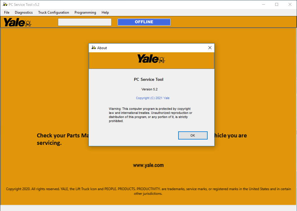 Yale Diagnostic Program PC Service Tool v5.2 2023