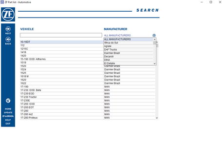 ZF AUTOMOTIVE ELECTRONIC PARTS CATALOG